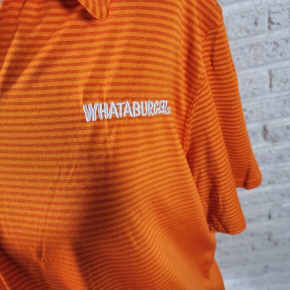 Whataburger Womens Top Extra Large XL Uniform Short Sleeve Collar Orange NOV45E - Picture 4 of 9